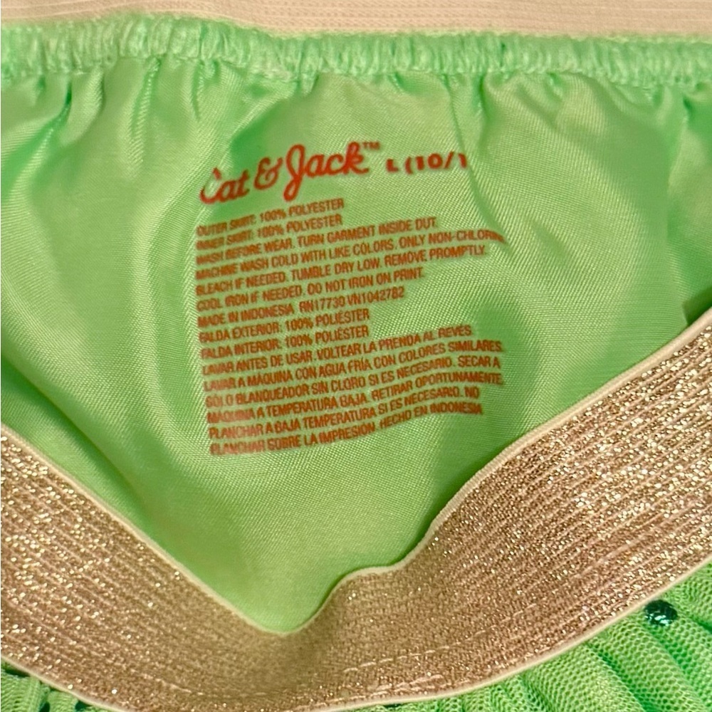 ☘️Cat & Jack Irish shamrock skirt perfect for st. paddy’s day green gold 10/12 - Picture 6 of 6